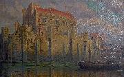 Georges Jansoone The Gravensteen in Ghent oil painting on canvas